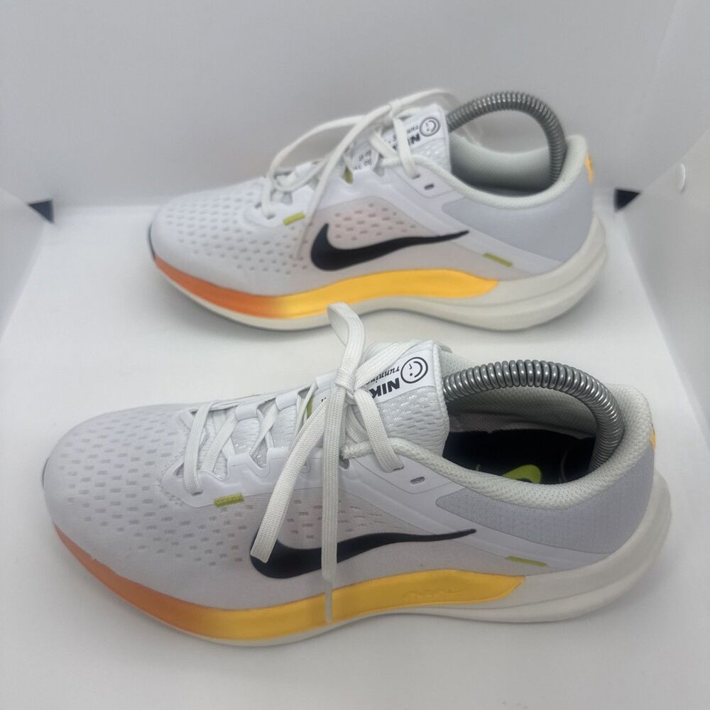 Nike Women's Air Winflo 10 White/Black/Citron Pulse Running Shoes-Size 7.5 - Picture 2 of 8